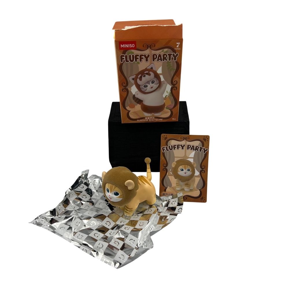 MINISO mofusand Fluffy Party Vigorous Lion Blind Box Figure with Card and Box